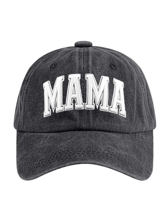 Mama Hats For Women Funny Adjustable Baseball Cap Funny Mimi Hat for Grandma, Adjustable Embroidered Cotton Grandmother Gifts Baseball Cap Black One Size