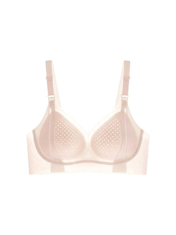 Maternity Postpartum Lift Nursing Bra Breathable Comfort Elastic Shaping Design for Daily Wear Pregnancy Underwear Pink L