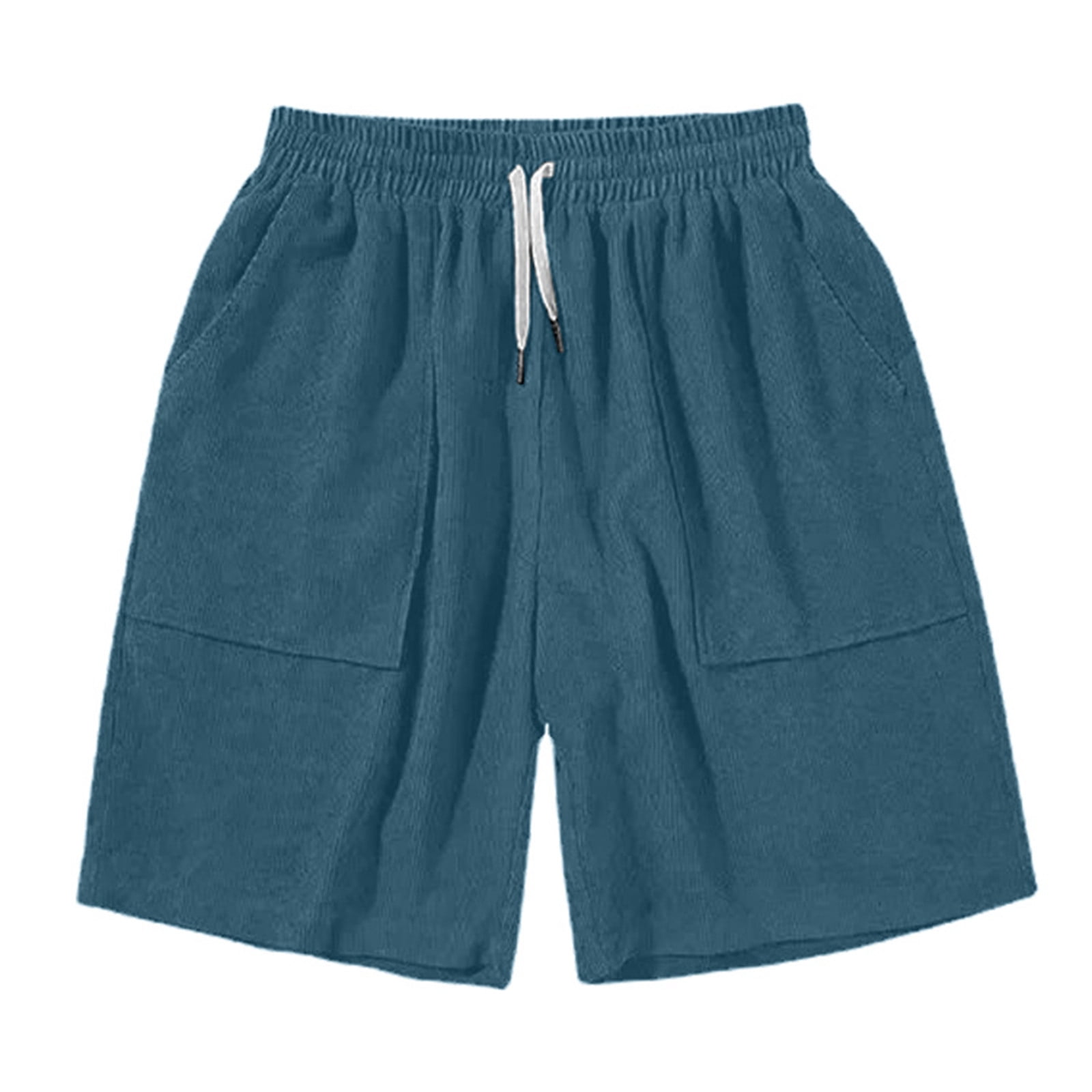 AJGRHE Men Chino Shorts Men's Corduroy Wide Leg Casual Shorts Summer ...