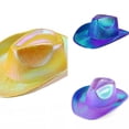 thumbnail image 1 of AJGRHE Men & Women Cowboy Hat Western Style Glitter Party Hats Yellow One Size, 1 of 3