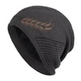 thumbnail image 1 of AJGRHE Men Women Winter Trendy Warm Oversized Baggy Stretchy Slouchy Skully Hat Grey M, 1 of 4