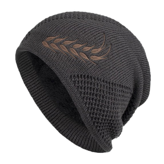 AJGRHE Men Women Winter Trendy Warm Oversized Baggy Stretchy Slouchy Skully Hat Grey M