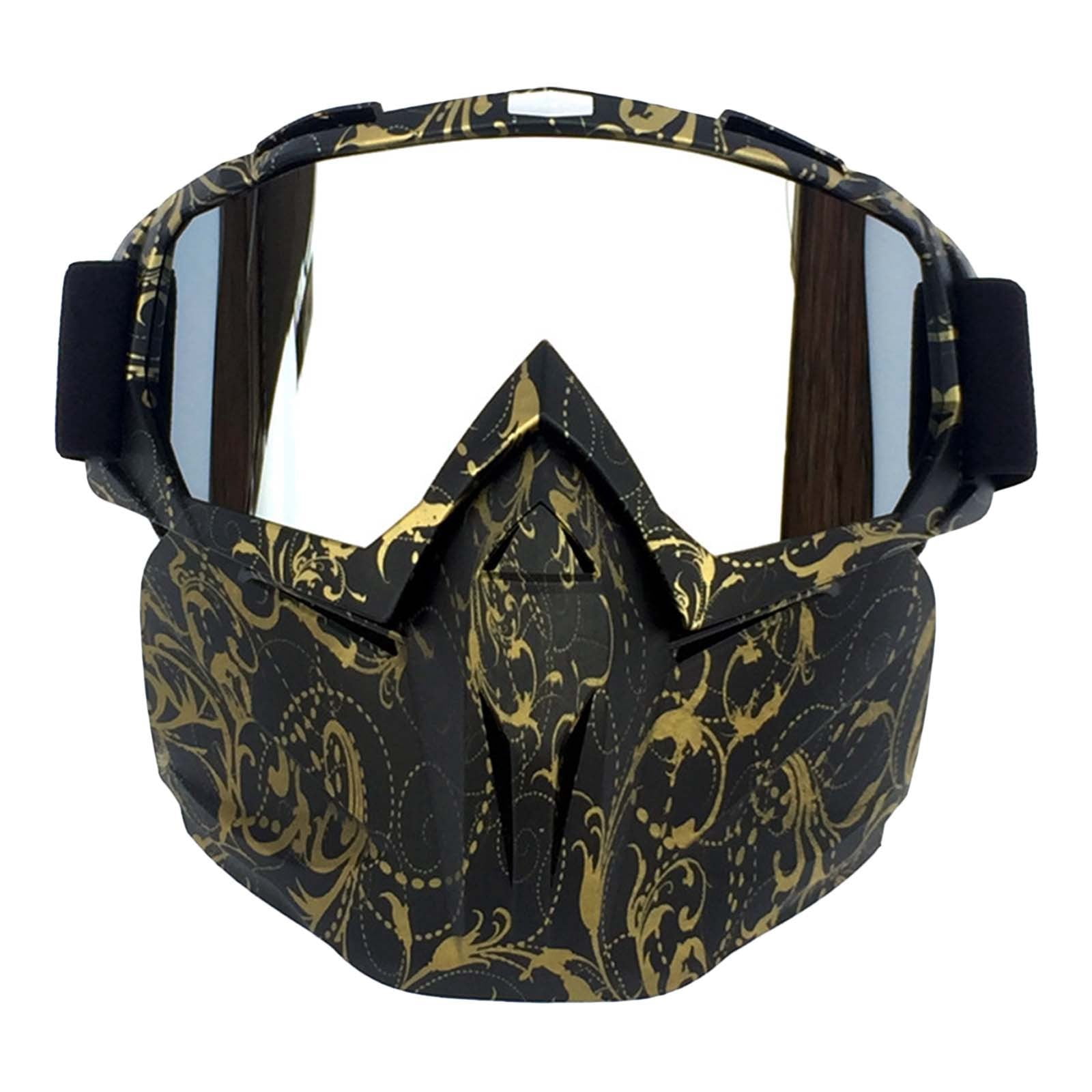 AJGRHE Motorcycle Goggles Off Road Racing Eyewear for Ski Wind and Riding Glasses D