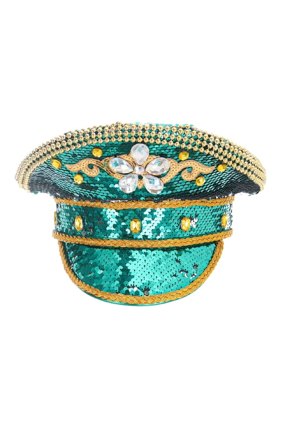 Nightclubs Style Sequin Top Hats For Men And Women Jazz Hats Stage Dance Performance Green One Size