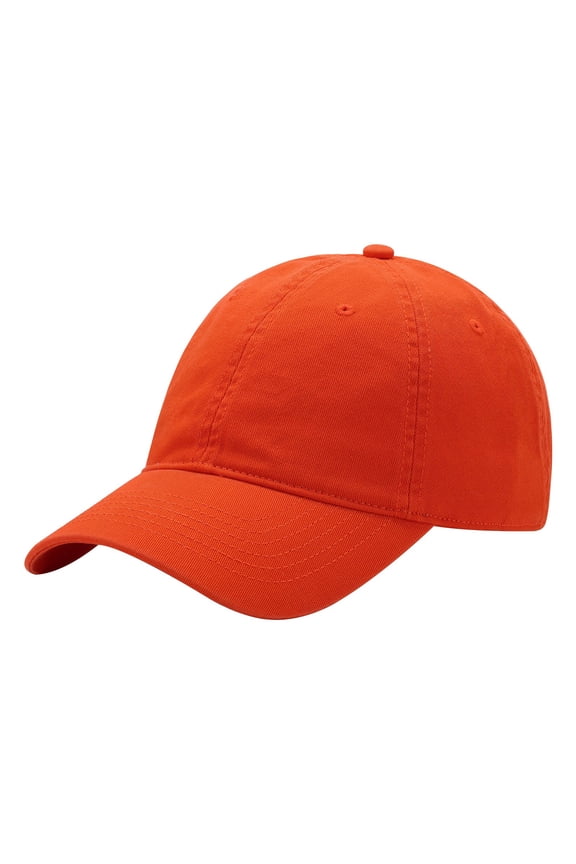 Outdoor BaseCaps Adjustable Trendy Sports Hats For Relaxed Leisure Wear With Curved Brim And Dome Design For Everyday And Seasonal Use Orange One Size