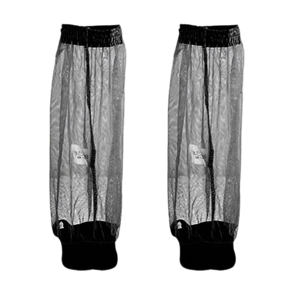 AJGRHE Outdoor Sports Net Jungle Sock Mesh Sleeves Leg Protector Camping Gaiters -Scratch Breathable Lightweight Unisex Adventure Gear 2PCS Black 38x11cm