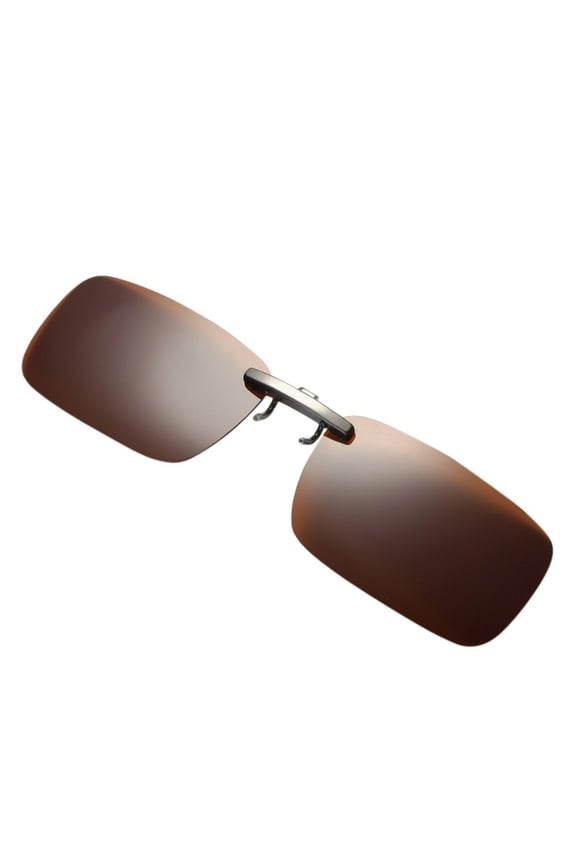 Polarized Clip on Sunglasses for Women & Men - Clips On Your Prescription or Reading Glasses Lightweight Rimless Frameless Suitable for Driving Coffee