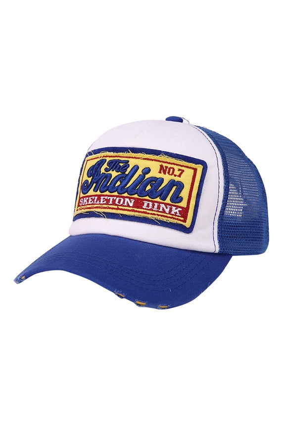 Ponytail Baseball Cap for Women Men Snapback Sun Sport Adjustable Hat Breathable Outdoor Running Visor Blue One Size