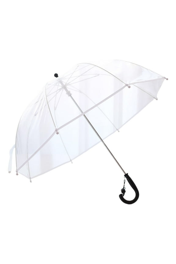Rain Gear Print Long Handle Umbrella Outdoor Lightweight 8 Bone Design Maximum Coverage Clear