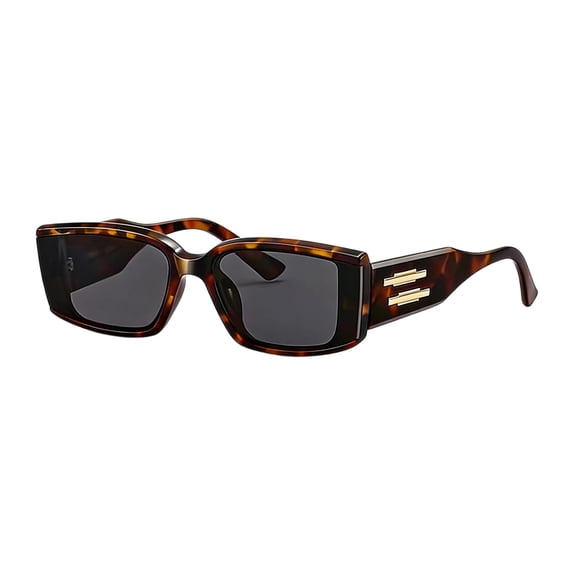 AJGRHE Rectangle Sunglasses for Women Men Trendy Retro Trendy Sun Glasses 90’s Vintage Square Frame Red
