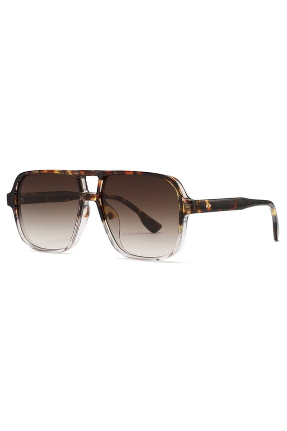 Retro Square Sunglasses for Women Men Trendy Oversized Square Aviation Sun Glasses 70s Vintage Pilot Shades UV400 Black