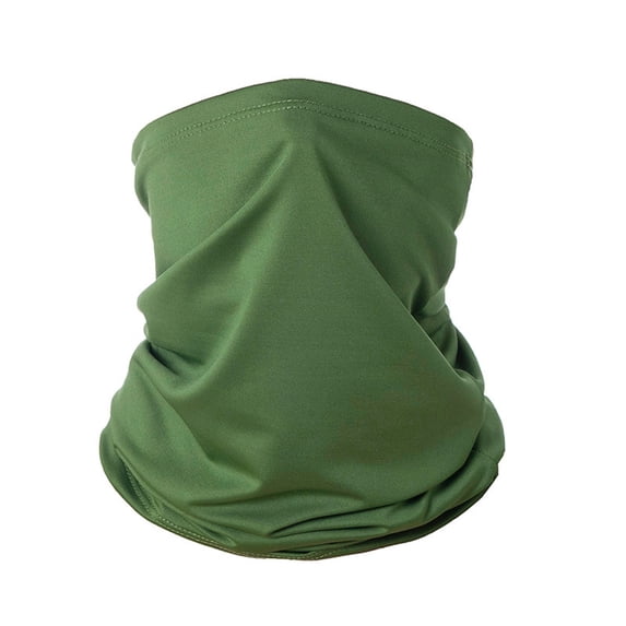 AJGRHE Riding Summer Sun Ice Silk Headscarf Neck Gaiter Outdoor Hiking Fishing Face Towel Multifunctional Breathable Windproof Sport Activity Army Green