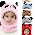 thumbnail image 1 of AJGRHE Scarf Hat for Kids Warm Kids Earflap Hat With Scarf Winter Boys Girls Toddler Cold Weather Knitted Pink One Size, 1 of 4