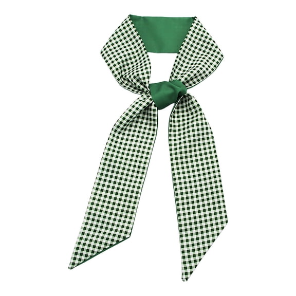 AJGRHE Scarf Silk Feeling Hair Head Long Neck Satin Fashion Scarfs for Bag Decoration Women Cute Green