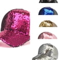 thumbnail image 1 of AJGRHE Shiny Sequin Baseball Cap for Women Glitter Bling Party Hats Adjustable Trucker Baseball Caps Outdoor Sun Hats For Daily Carnival Hot Pink One Size, 1 of 3