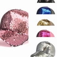 thumbnail image 1 of AJGRHE Shiny Sequin Baseball Cap for Women Glitter Bling Party Hats Adjustable Trucker Baseball Caps Outdoor Sun Hats For Daily Carnival Pink One Size, 1 of 8