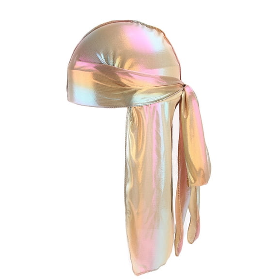 AJGRHE Silk Durag Headwrap Tail Bandana Polyester Rag Hat Men Women Baseball Caps F One Size