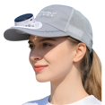 thumbnail image 1 of AJGRHE Solar Powered Fan Hat For Sun And Breathable Sun Hat With USB Chargeable Fan For Outdoor Activities And Beach Days Grey One Size, 1 of 4