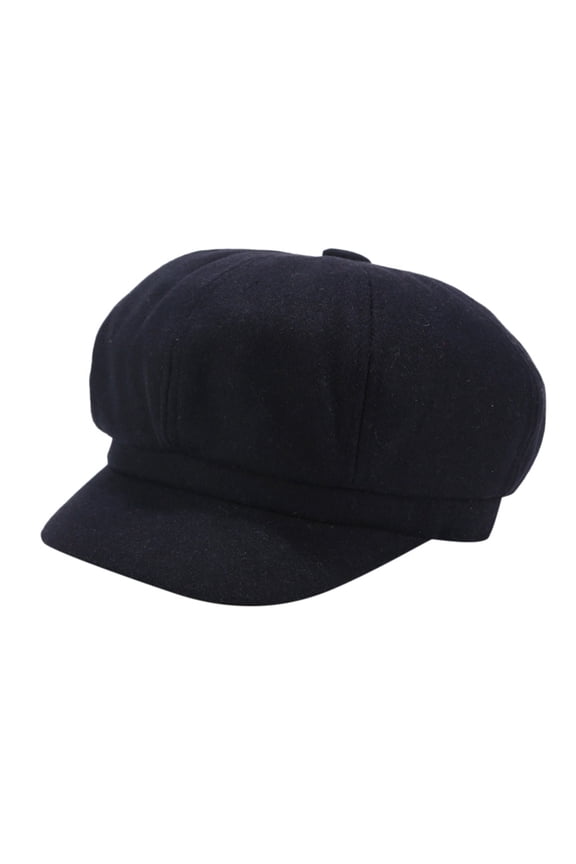 Solid Painter Beret Winter Newsboy Cap Korean Women Baseball Visors Hat Navy One Size