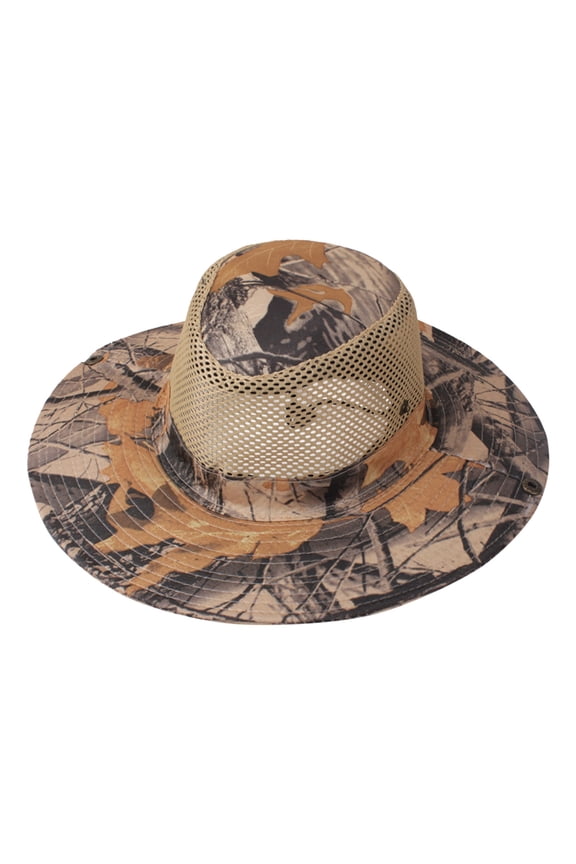Summer Fishing Sunshade Hat Outdoor Breathable Bucket Hats for Men Women Western Cowboy Style Net Ventilated Travel Accessory C One Size