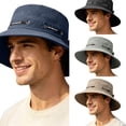 thumbnail image 1 of AJGRHE Sun Hat for Men Breathable Mesh Wide Brim Bucket Hat for Outdoor Sun Hiking Camping Summer Travel Fishing Gardening Beach Navy A, 1 of 5