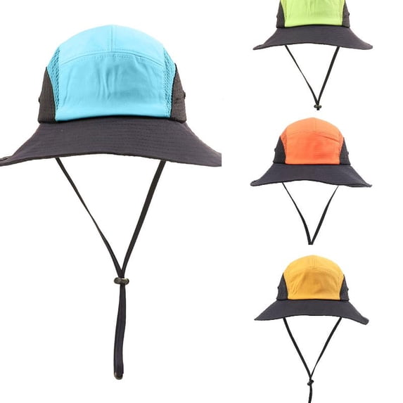 AJGRHE Sun Hat for Men Women UPF50+ Fishing Hat Waterproof Breathable Bucket Hat, UV Protection Wide Brim Summer Safari Hats Blue A