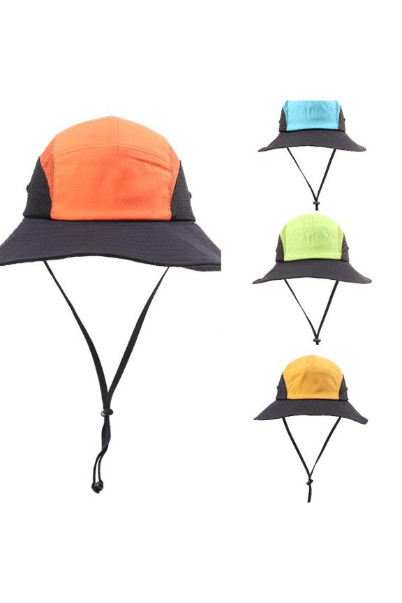Sun Hat for Men Women UPF50+ Fishing Hat Waterproof Breathable Bucket Hat, UV Protection Wide Brim Summer Safari Hats Orange A