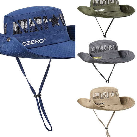 AJGRHE Sun Hat with Wide Brim Bucket Hat for Men and Women, Ideal for Fishing, Hiking, Gardening, Safaris and Beach Adventures Navy One Size