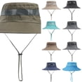 thumbnail image 1 of AJGRHE Sun Hats for Men Women Breathable Wide Brim Fishing Hat Hiking Summer UV Protection Bucket Hats UPF 80+ Army Green One Size, 1 of 5