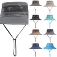 thumbnail image 1 of AJGRHE Sun Hats for Men Women Breathable Wide Brim Fishing Hat Hiking Summer UV Protection Bucket Hats UPF 80+ Dark Gray One Size, 1 of 4