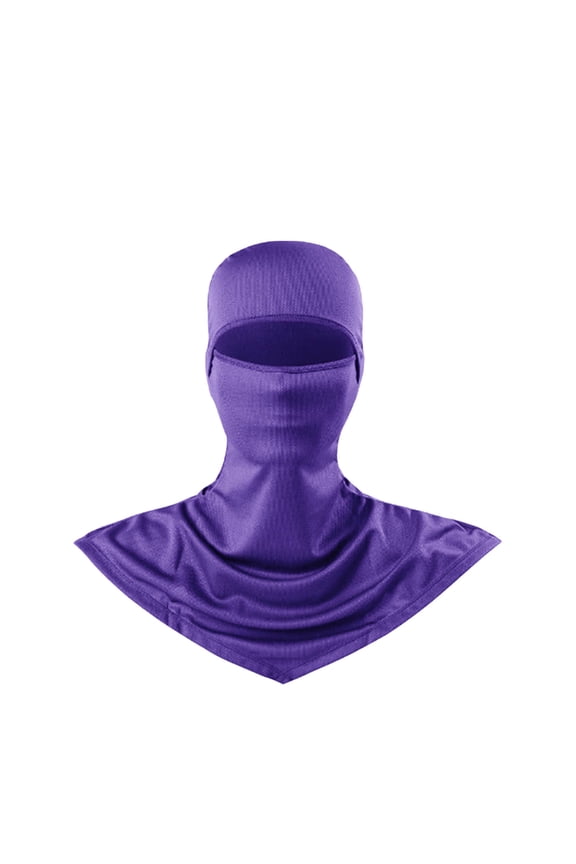 Sun Protective Scarf Breathable Mesh Head Wrap For Outdoor Daily Use Lightweight Comfortable Men Women Purple