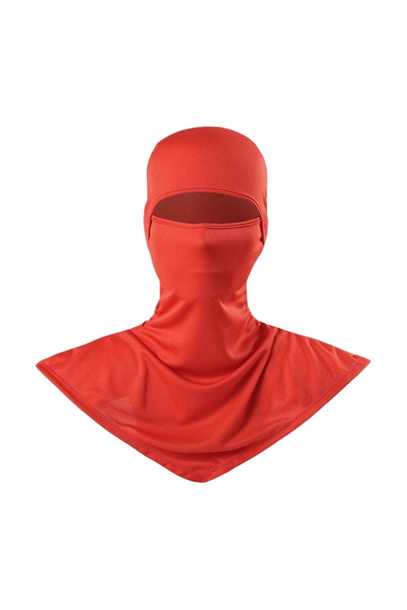 Sun Protective Scarf Breathable Mesh Head Wrap For Outdoor Daily Use Lightweight Comfortable Stretchy Men Women Red