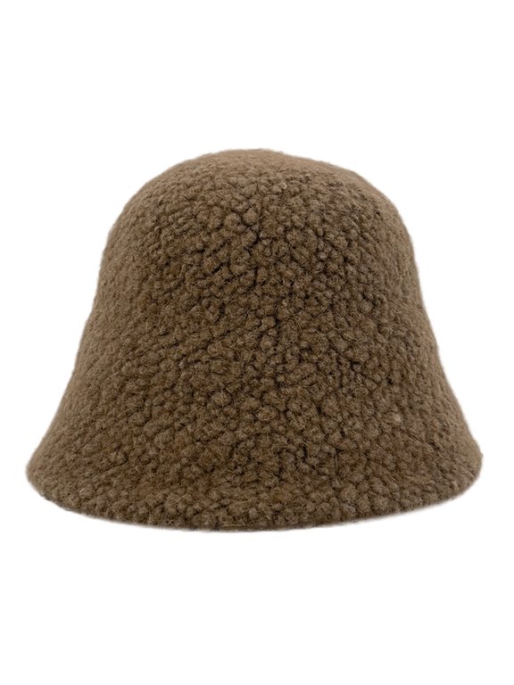 Teddy Winter Bucket Hat for Men Women Warm Sports Outdoor Travel Fisherman Hat Brown One Size