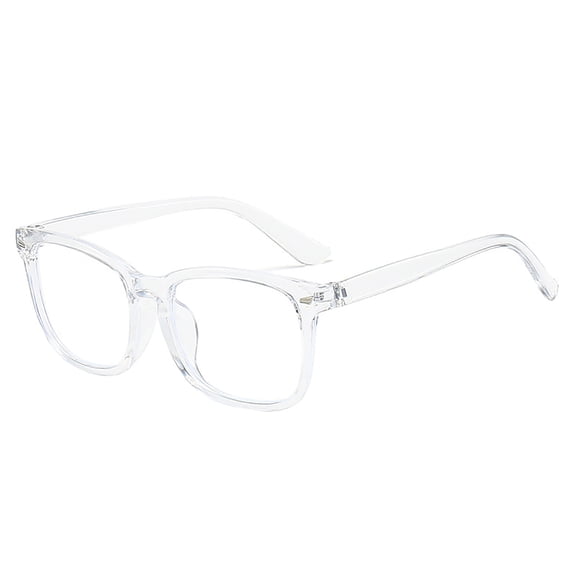 AJGRHE Thick Horned Boyfriend Frame Blue Light Blocking Computer Glasses Clear