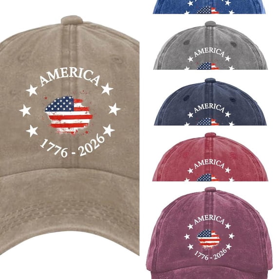 AJGRHE Unisex Baseball Cap Independence Day Print Soft Peak Sun Hat Outdoor Classic Casual Daily Wear Adjustable Khaki One Size