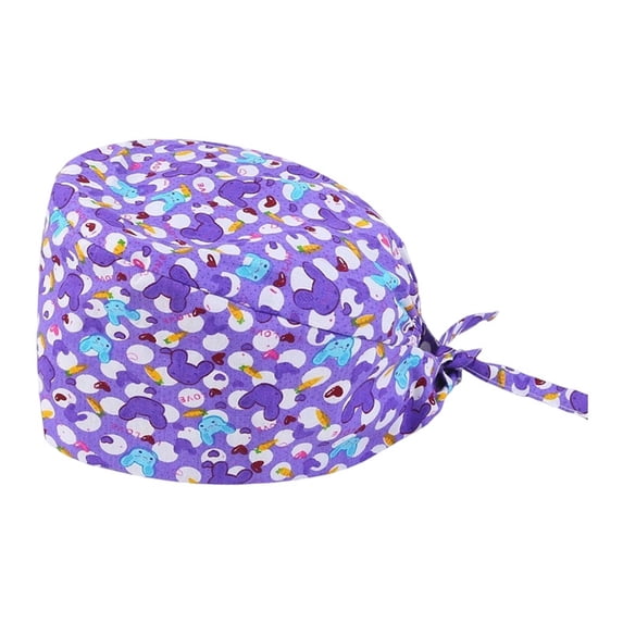 AJGRHE Unisex Breathable Printed Scrub Hat Doctor Cap For Hospitality Use Multicolour One Size