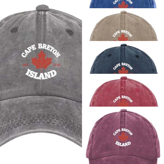 AJGRHE Unisex Canadian Print Casual Baseball Cap Daily Wear Summer Style Adjustable Comfortable Classic Design Grey One Size