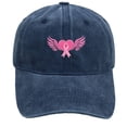 thumbnail image 1 of AJGRHE Unisex Cancer Awareness Ribbon Embroidered Baseball Caps Outdoor Sports Hop Hats Daily Wear Adjustable Navy One Size, 1 of 4