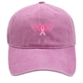thumbnail image 1 of AJGRHE Unisex Cancer Awareness Ribbon Embroidered Baseball Caps Outdoor Sports Hop Hats Daily Wear Adjustable Pink One Size, 1 of 4