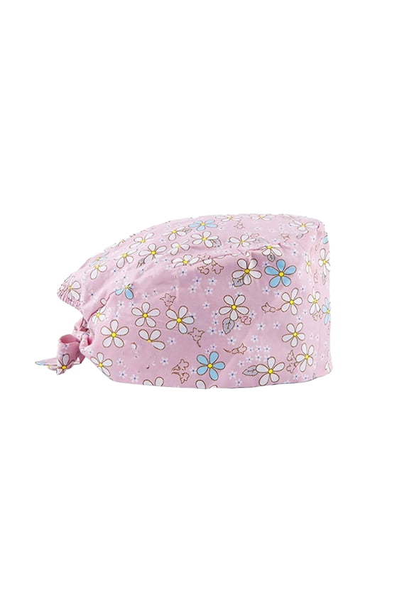 Unisex Floral Baseball Cap For Doctors And Beauticians Proof Gourd Hat Comfortable Breathable Adjustable Design Pink One Size