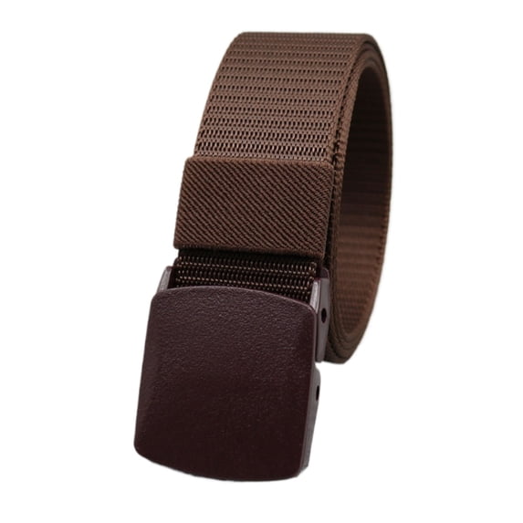 AJGRHE Unisex Nylon Webbing Belt with Breathable Buckle for Outdoor Casual Daily Wear Brown One Size