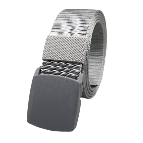 AJGRHE Unisex Nylon Webbing Belt with Breathable Buckle for Outdoor Casual Daily Wear Grey One Size
