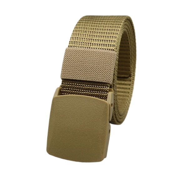 AJGRHE Unisex Nylon Webbing Belt with Breathable Buckle for Outdoor Casual Daily Wear Khaki One Size
