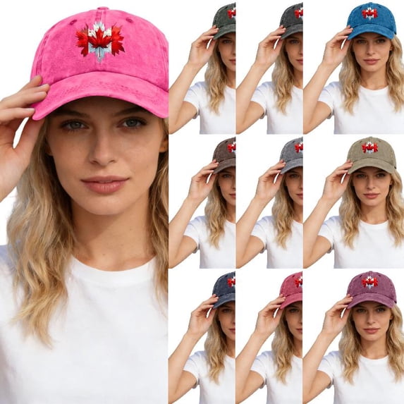 AJGRHE Unisex Style Baseball Cap With Patriotic Print Adjustable Hat For Outdoor Activities Hot Pink One Size