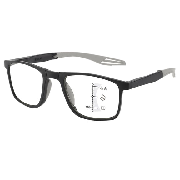 AJGRHE Upgraded Bend-Proof Multifocus Progressive Reading Glasses Men, TR90 Sporty Frame & Metal Spring Hinge Black3