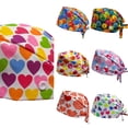 thumbnail image 1 of AJGRHE Valentine Beret Hat With Heart Print Fashion Knit Headwrap Scarf For Hair Styling Multicolour5 One Size, 1 of 3