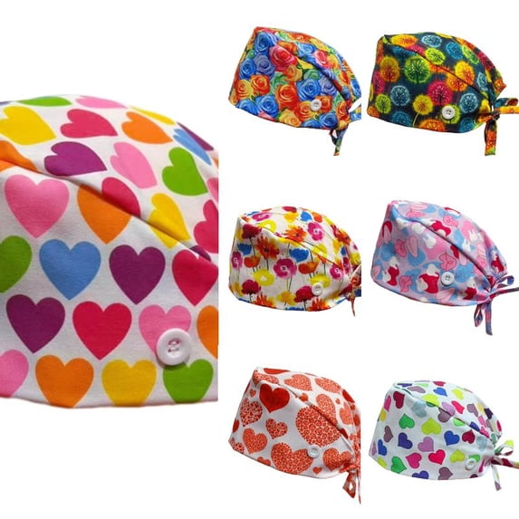 AJGRHE Valentine Beret Hat With Heart Print Fashion Knit Headwrap Scarf For Hair Styling Multicolour5 One Size