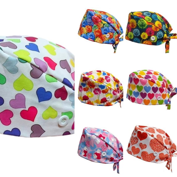 AJGRHE Valentine Beret Hat With Heart Print Fashion Knit Headwrap Scarf For Hair Styling White3 One Size