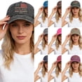 thumbnail image 1 of AJGRHE Washed Distressed Print Baseball Cap Unisex Adjustable Twill Hat For Independence Day Casual Wear Black One Size, 1 of 4