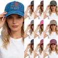 thumbnail image 1 of AJGRHE Washed Distressed Print Baseball Cap Unisex Adjustable Twill Hat For Independence Day Casual Wear Blue One Size, 1 of 4